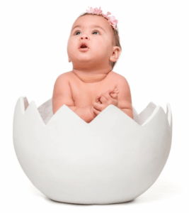 Natural Fertility Experts, baby girl in egg shell